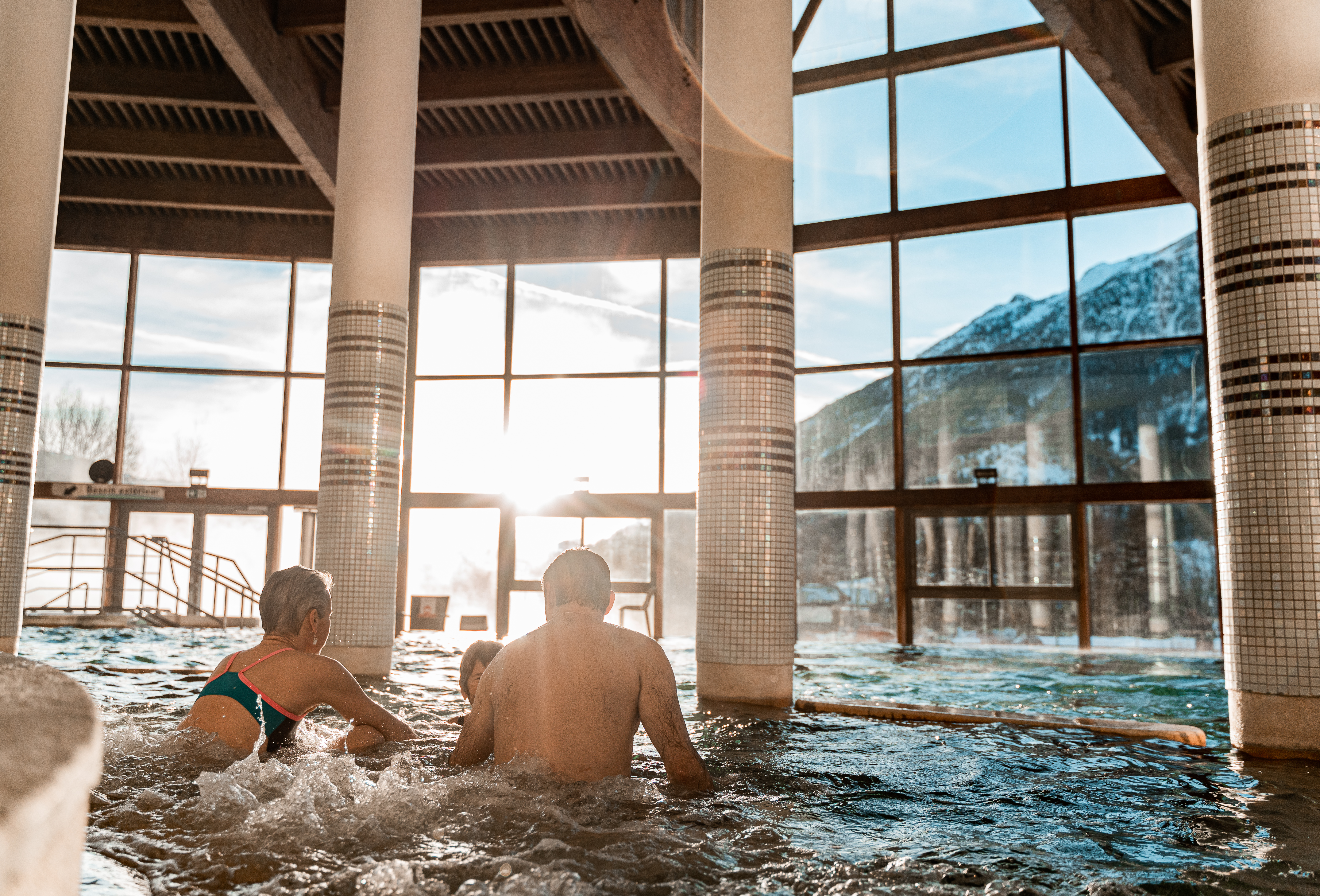 Espace Grands Bains, bassin intérieur en hiver