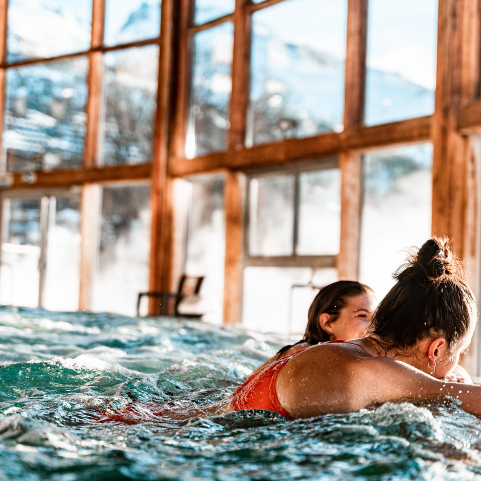Photo Espace Grands Bains dans le bassin intérieur en hiver