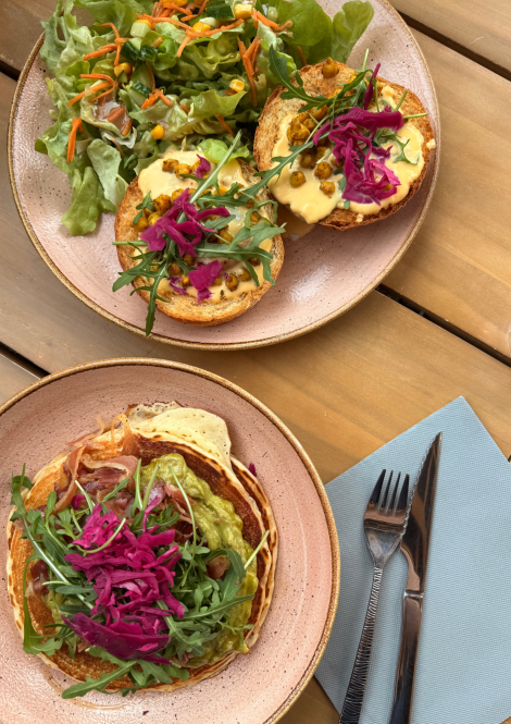 alpine pancakes et benedict