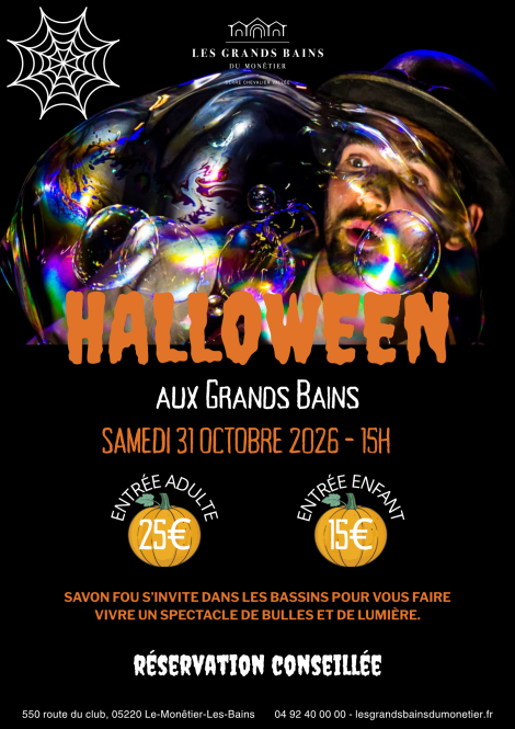 Affiche Halloween 31/10/2026 - Savon fou : bulles de savon