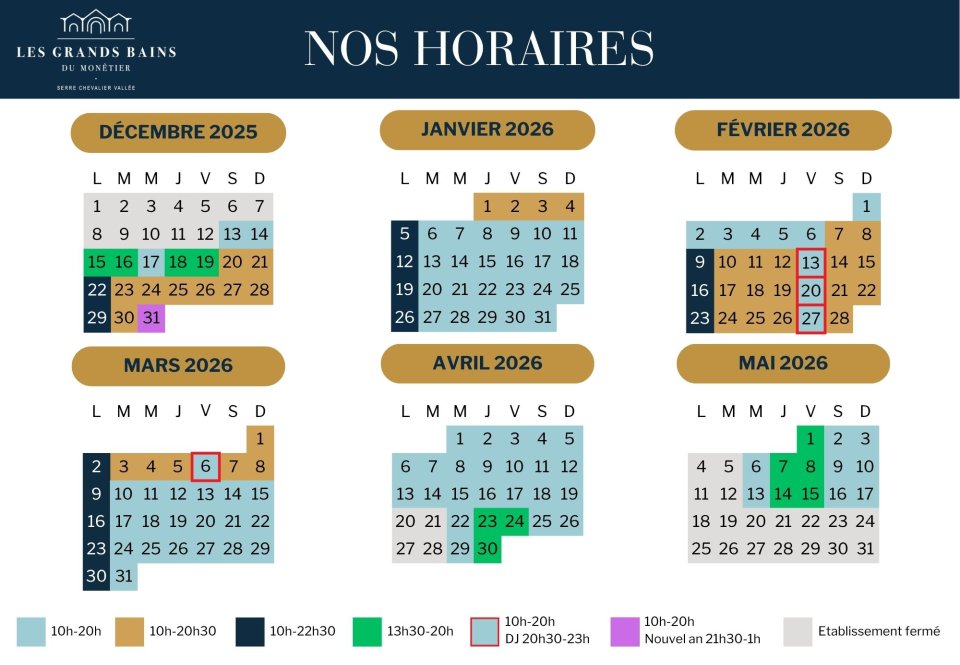 NOS HORAIRES